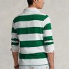 Polos de rugby Ralph Lauren blancos ajustados y personalizados con diseño de oso para hombre