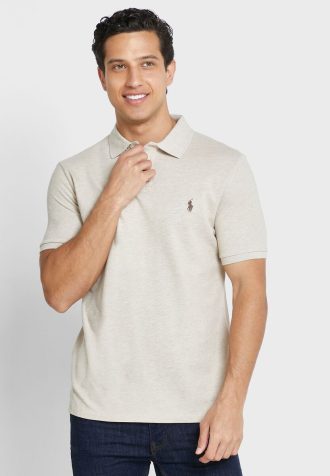 Polos esenciales Ralph Lauren beige para hombre