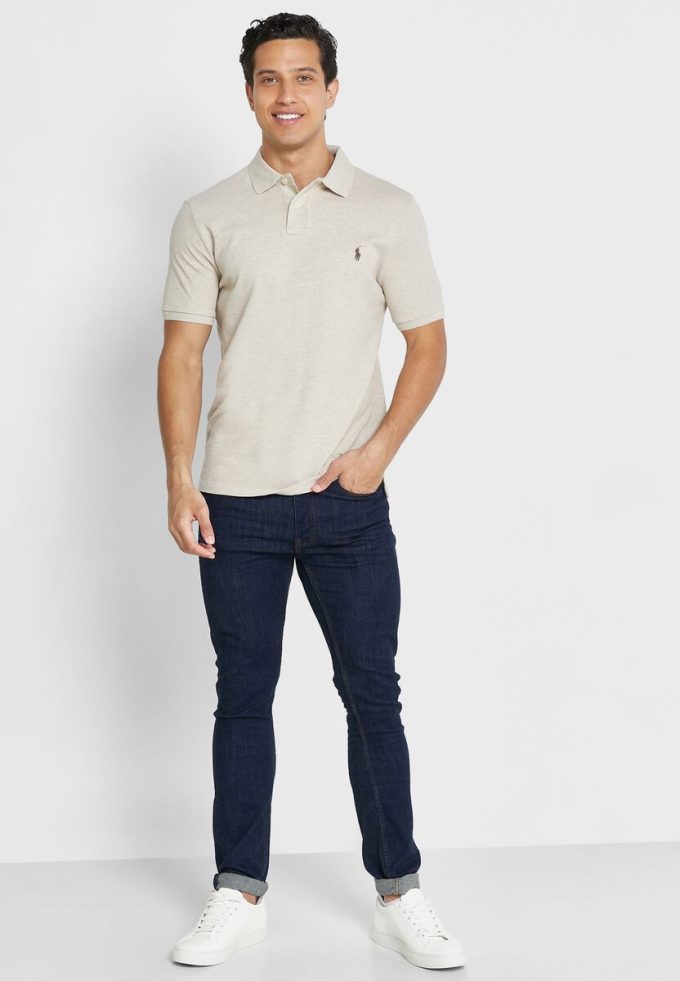 Polos esenciales Ralph Lauren beige para hombre