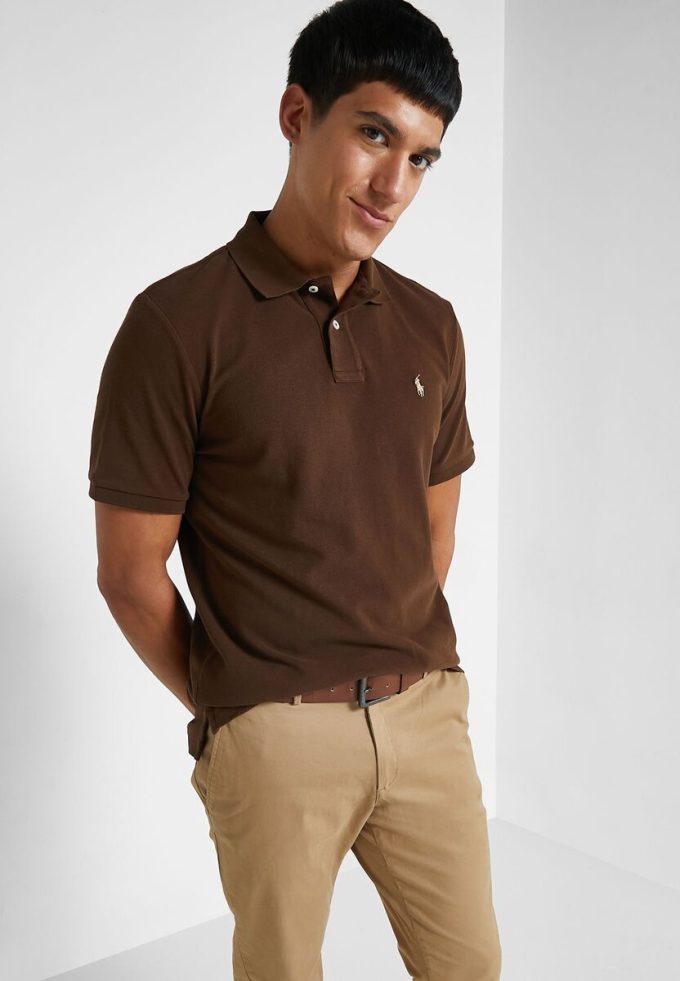 Polos esenciales Ralph Lauren de corte clásico para hombre en color marrón Polos esenciales Ralph Lauren de corte clásico para hombre en color marrón