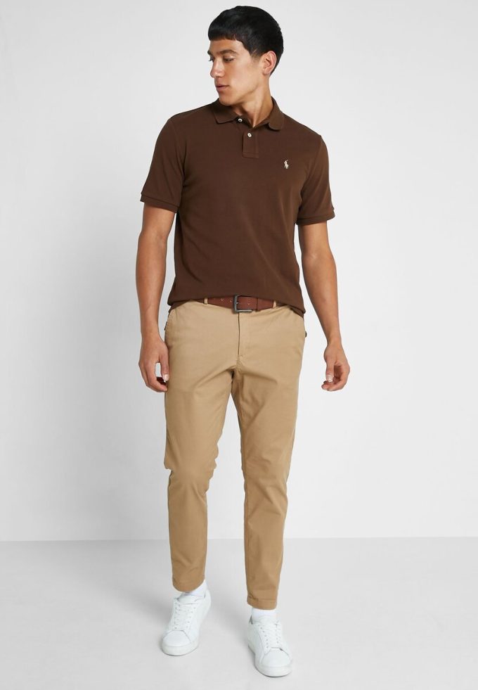 Polos esenciales Ralph Lauren de corte clásico para hombre en color marrón Polos esenciales Ralph Lauren de corte clásico para hombre en color marrón