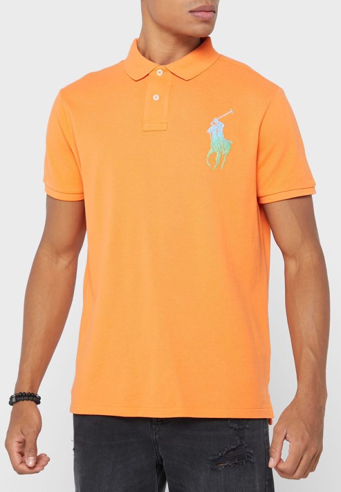 Polos esenciales Ralph Lauren naranjas para hombre Polos esenciales Ralph Lauren naranjas para hombre