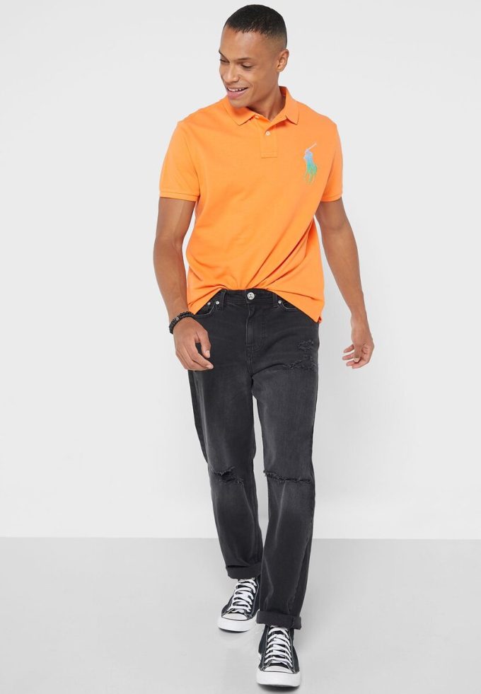 Polos esenciales Ralph Lauren naranjas para hombre Polos esenciales Ralph Lauren naranjas para hombre