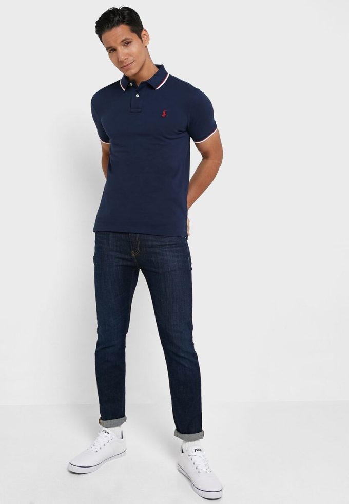 Polos esenciales Ralph Lauren para hombre en azul marino Polos esenciales Ralph Lauren para hombre en azul marino