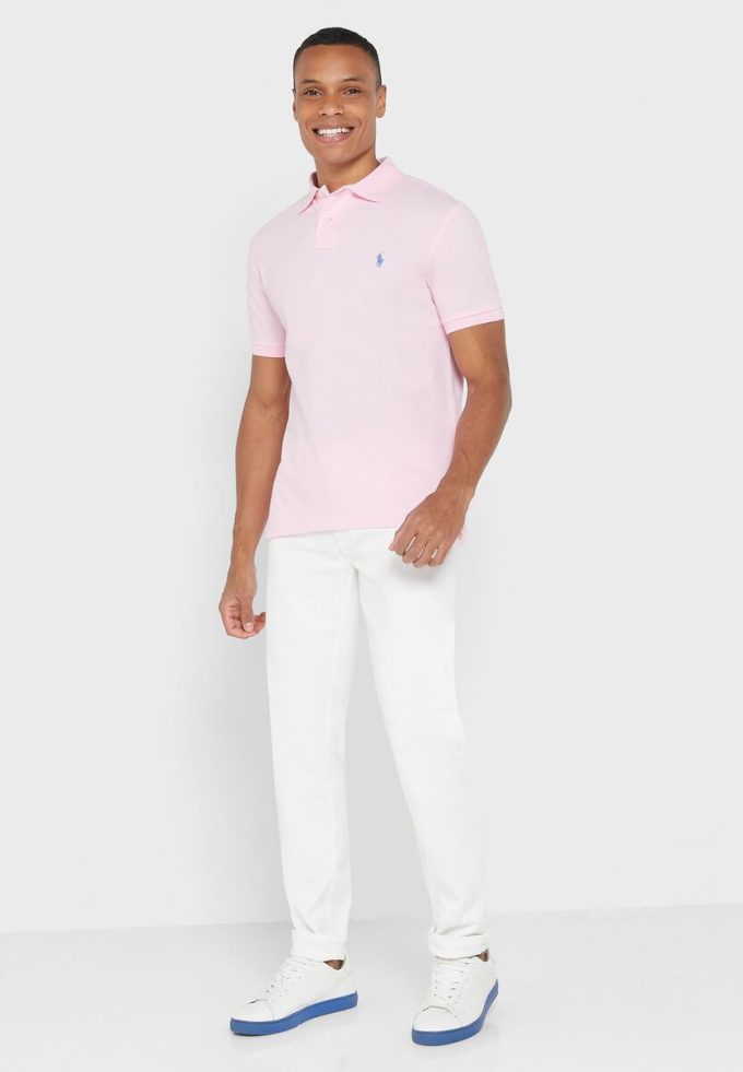 Polos esenciales Ralph Lauren rosas para hombre