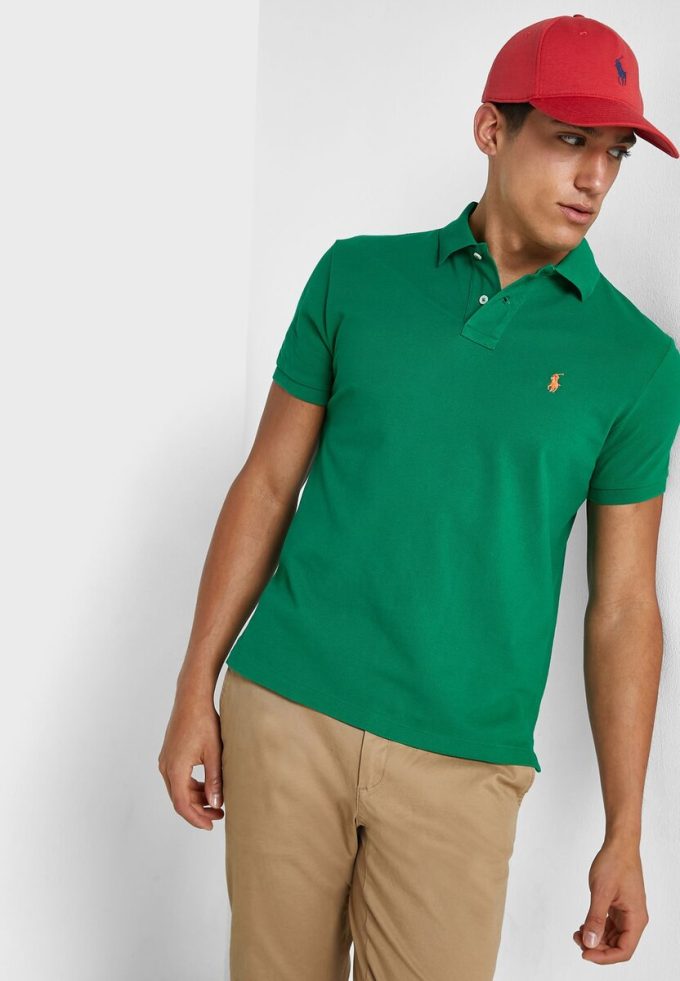 Polos esenciales Ralph Lauren verdes para hombre Polos esenciales Ralph Lauren verdes para hombre