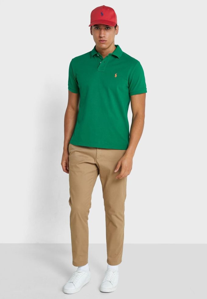 Polos esenciales Ralph Lauren verdes para hombre Polos esenciales Ralph Lauren verdes para hombre