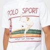 Polos gráficos Ralph Lauren blancos para hombre