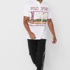 Polos gráficos Ralph Lauren blancos para hombre