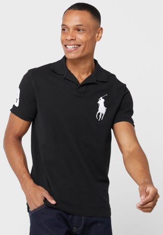 Polos negros con el logotipo de Ralph Lauren para hombre
