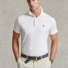 Polos Ralph Lauren blancos de algodón suave y corte entallado para hombre