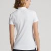 Polos Ralph Lauren blancos de corte entallado con motivo French Quarter para mujer Polos Ralph Lauren blancos de corte entallado con motivo French Quarter para mujer
