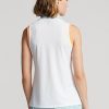 Polos Ralph Lauren blancos sin mangas con cremallera de un cuarto para mujer Polos Ralph Lauren blancos sin mangas con cremallera de un cuarto para mujer