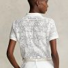 Polos Ralph Lauren con encaje geométrico para mujer en color crema