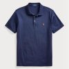 Polos Ralph Lauren de algodón suave, ajustados y personalizados, para hombre, color azul marino