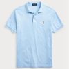 Polos Ralph Lauren de algodón suave, ajustados y personalizados, para hombre, en azul