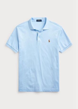Polos Ralph Lauren de algodón suave, ajustados y personalizados, para hombre, en azul Polos Ralph Lauren de algodón suave, ajustados y personalizados, para hombre, en azul
