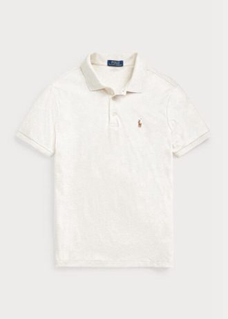 Polos Ralph Lauren de algodón suave, entallados y personalizados, color beige para hombre Polos Ralph Lauren de algodón suave, entallados y personalizados, color beige para hombre