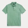 Polos Ralph Lauren de algodón y lino de corte clásico para hombre, color verde