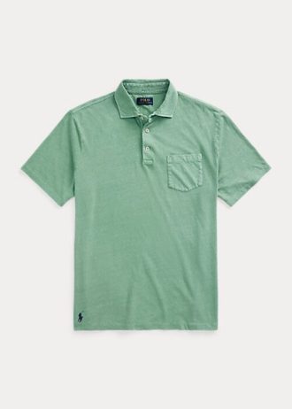 Polos Ralph Lauren de algodón y lino de corte clásico para hombre, color verde Polos Ralph Lauren de algodón y lino de corte clásico para hombre, color verde