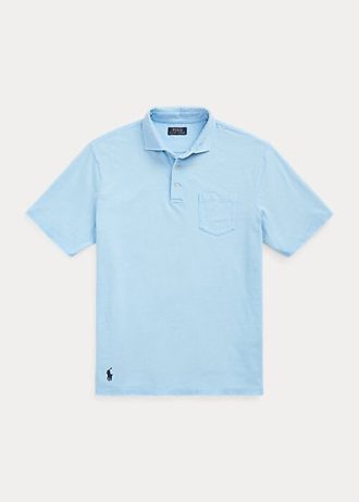 Polos Ralph Lauren de algodón y lino de corte clásico para hombre en azul Polos Ralph Lauren de algodón y lino de corte clásico para hombre en azul