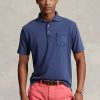 Polos Ralph Lauren de algodón y lino de corte clásico para hombre en azul marino