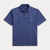 Polos Ralph Lauren de algodón y lino de corte clásico para hombre en azul marino