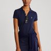Polos Ralph Lauren de alto rendimiento con corte entallado para mujer en color azul marino Polos Ralph Lauren de alto rendimiento con corte entallado para mujer en color azul marino