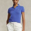 Polos Ralph Lauren de cachemira azul de corte entallado para mujer Polos Ralph Lauren de cachemira azul de corte entallado para mujer