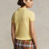 Polos Ralph Lauren de cachemira entallados amarillos para mujer Polos Ralph Lauren de cachemira entallados amarillos para mujer