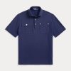 Polos Ralph Lauren de corte clásico con bolsillo de malla para hombre en azul marino