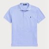 Polos Ralph Lauren de corte entallado con diseño de ojo de pájaro en azul para hombre Polos Ralph Lauren de corte entallado con diseño de ojo de pájaro en azul para hombre