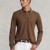 Polos Ralph Lauren de corte entallado con diseño de ojo de pájaro en marrón para hombre