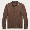 Polos Ralph Lauren de corte entallado con diseño de ojo de pájaro en marrón para hombre