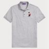 Polos Ralph Lauren de corte entallado con diseño de oso en gris para hombre Polos Ralph Lauren de corte entallado con diseño de oso en gris para hombre