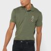 Polos Ralph Lauren de corte entallado personalizados para hombre, color verde Polos Ralph Lauren de corte entallado personalizados para hombre, color verde