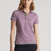 Polos Ralph Lauren de jersey elástico entallado morado para mujer Polos Ralph Lauren de jersey elástico entallado morado para mujer