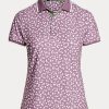 Polos Ralph Lauren de jersey elástico entallado morado para mujer Polos Ralph Lauren de jersey elástico entallado morado para mujer