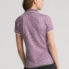 Polos Ralph Lauren de jersey elástico entallado morado para mujer Polos Ralph Lauren de jersey elástico entallado morado para mujer