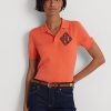 Polos Ralph Lauren de jersey naranja para mujer Polos Ralph Lauren de jersey naranja para mujer