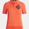 Polos Ralph Lauren de jersey naranja para mujer Polos Ralph Lauren de jersey naranja para mujer