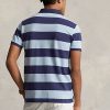 Polos Ralph Lauren de malla Big Pony de corte entallado y personalizado para hombre en azul Polos Ralph Lauren de malla Big Pony de corte entallado y personalizado para hombre en azul