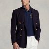 Polos Ralph Lauren de malla con escudo y corte clásico para hombre en azul marino Polos Ralph Lauren de malla con escudo y corte clásico para hombre en azul marino