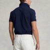 Polos Ralph Lauren de malla con escudo y corte clásico para hombre en azul marino Polos Ralph Lauren de malla con escudo y corte clásico para hombre en azul marino