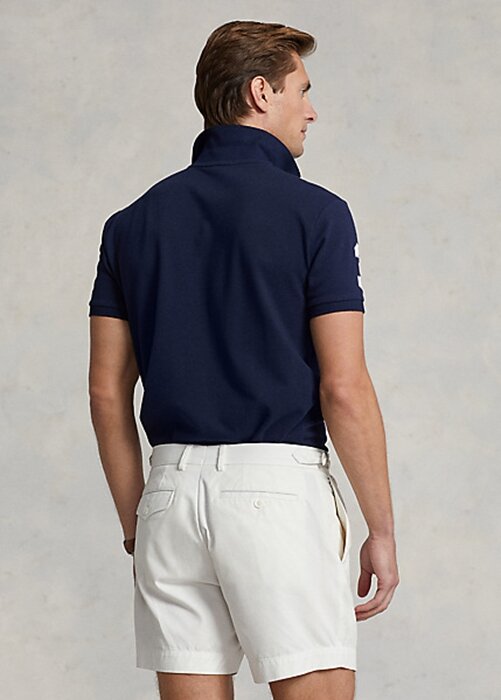 Polos Ralph Lauren de malla con escudo y corte clásico para hombre en azul marino Polos Ralph Lauren de malla con escudo y corte clásico para hombre en azul marino