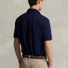 Polos Ralph Lauren de malla elástica con cremallera para hombre en azul marino
