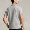 Polos Ralph Lauren de malla elástica de corte entallado personalizados para hombre en gris Polos Ralph Lauren de malla elástica de corte entallado personalizados para hombre en gris