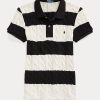 Polos Ralph Lauren de punto trenzado ajustado para mujer en color crema/negro Polos Ralph Lauren de punto trenzado ajustado para mujer en color crema/negro