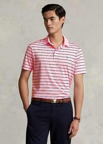 Polos Ralph Lauren de rendimiento de corte clásico en color rosa para hombre