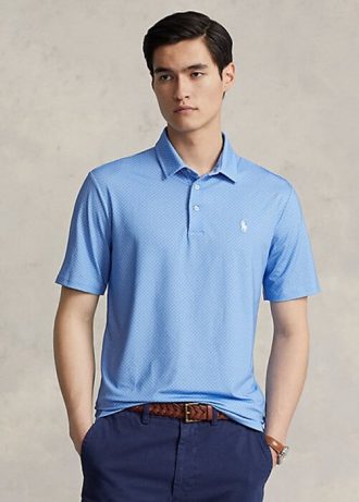 Polos Ralph Lauren de rendimiento de corte clásico para hombre en azul